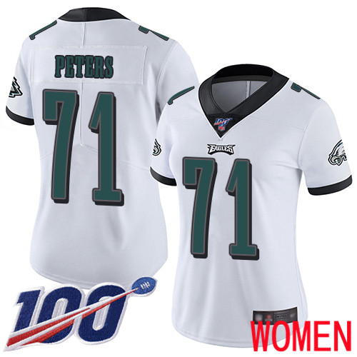 Women Philadelphia Eagles 71 Jason Peters White Vapor Untouchable NFL Jersey Limited Player Season
